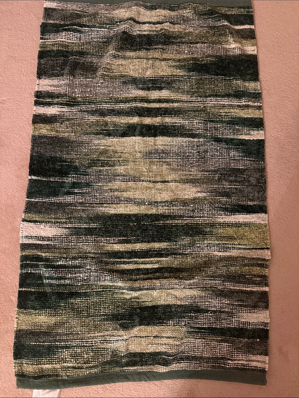 Striped Olive Green Knit Pencil Skirt